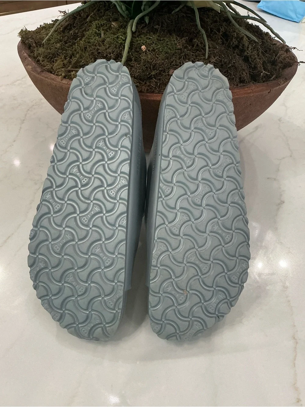 Birkenstock Arizona EVA Sandals Metallic Silver - Picture 3 of 5